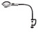 Лупа асферическая настольная с подсветкой и креплением на струбцине Eschenbach varioLED flex, диаметр 76 мм, 2.5х, 6.0 дптр, высота 350 мм